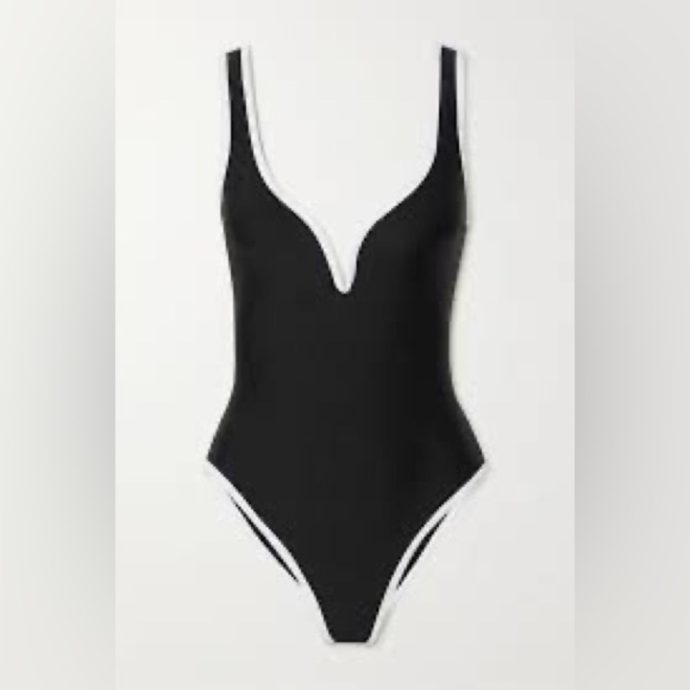 Elegant Black One-Piece Swimsuit